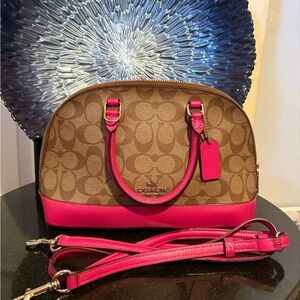 Coach Brown and Pink Crossbody Bag
